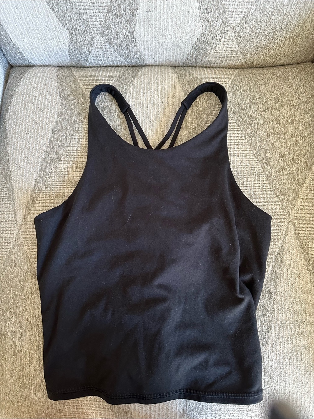 all in motion Black Strappy High-Neck Crop Tank XL (14) youth